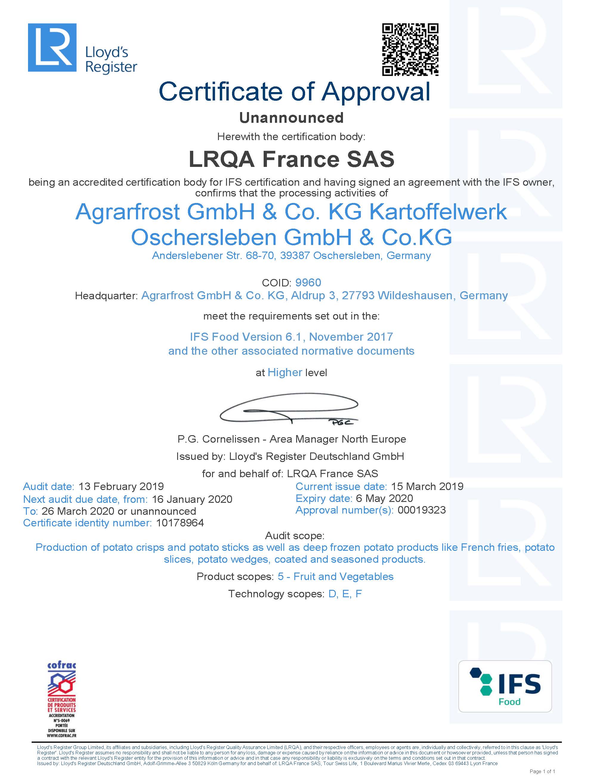 IFS Agrarfrost Oschersleben